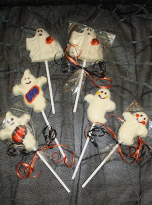 Chocolate Ghost Pops