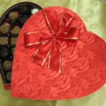Fabric Bow Heart Chocolates Box