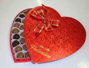 Fabric Bow Valentine Chocolates Box