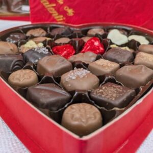 Fabric Bow Valentine Chocolates Box