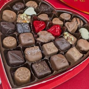 Fabric Bow Valentine Chocolates Box - Image 2